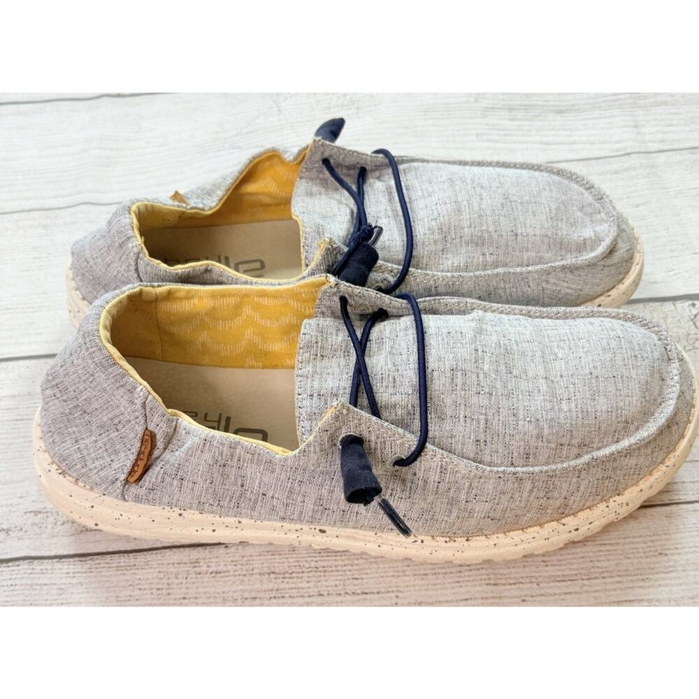 Hey Dude Women’s Wendy Chambray White Blue Slip On Shoes Size 11 - Picture 5 of 7